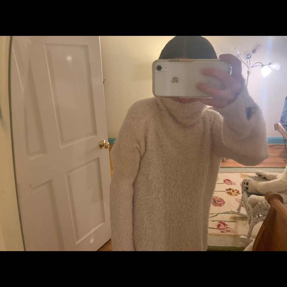Oversized turtleneck sweater